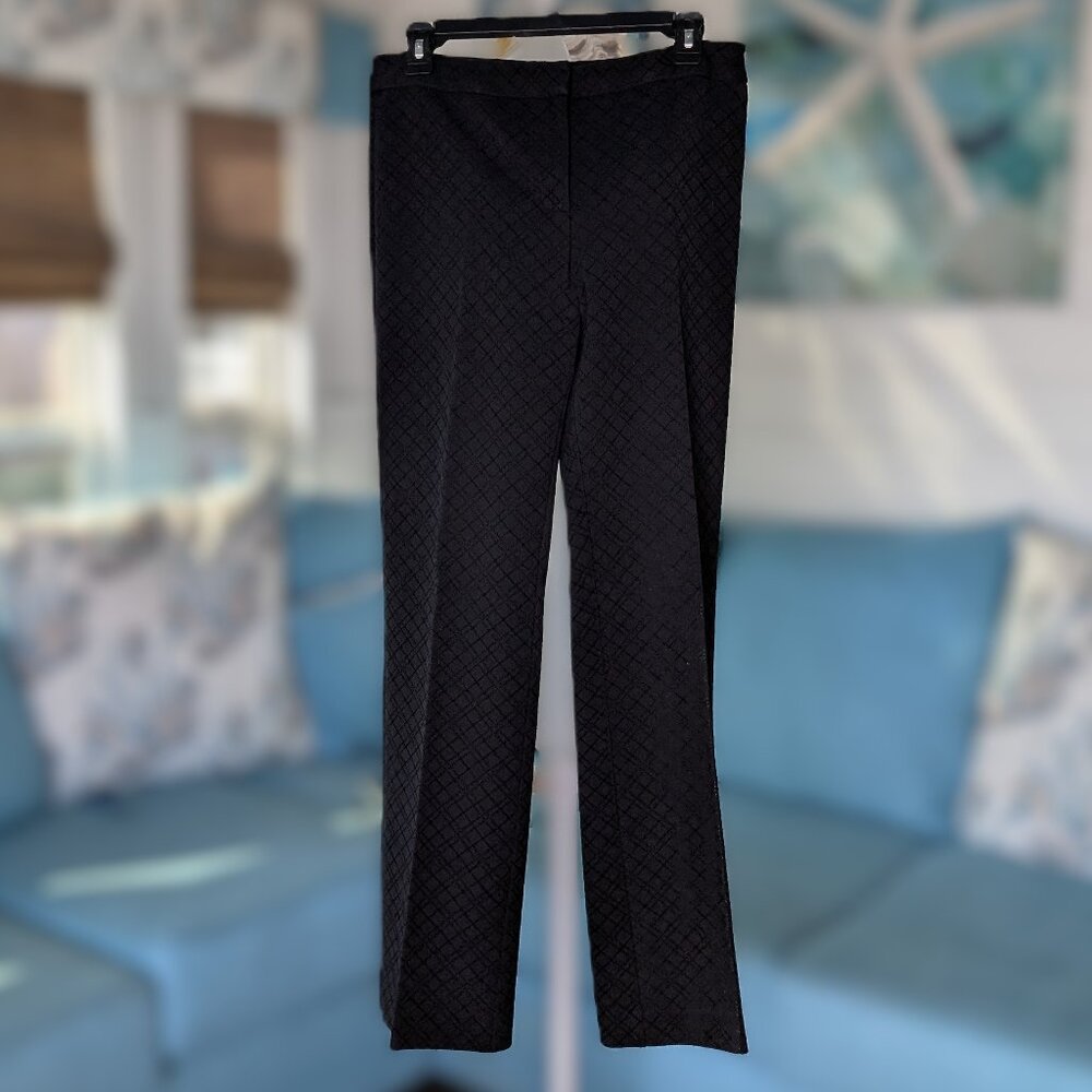 EUC Upscale Peck & Peck Black Patterned Pants size 4